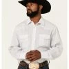 Roper Men's Teardrop Dot Geo Print Long Sleeve Snap Western Shirt  White -Roper Shop 2000370636 100 P1