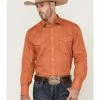 Roper Men's Terracotta Long Sleeve Snap Western Shirt  Orange -Roper Shop 2000370639 800 P1