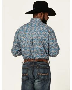 Roper Men's Setting Sun Paisley Print Long Sleeve Western Shirt  Grey -Roper Shop 2000370640 020 P2