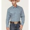 Roper Men's Setting Sun Geo Print Long Sleeve Western Shirt  Blue -Roper Shop 2000370641 400 P1