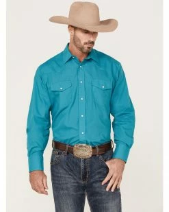 Roper Men's Classic Long Sleeve Western Shirt Teal 11 Roper Men's Classic Long Sleeve Western Shirt Teal -Roper Shop 2000370644 442 P1 1