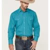 Roper Men's Classic Long Sleeve Western Shirt Teal 1 Roper Men's Classic Long Sleeve Western Shirt Teal -Roper Shop 2000370644 442 P1