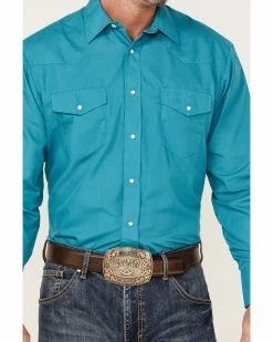 Roper Men's Classic Long Sleeve Western Shirt Teal 9 Roper Men's Classic Long Sleeve Western Shirt Teal -Roper Shop 2000370644 442 P3