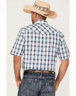 Roper Men's Classic Large Plaid Short Sleeve Snap Western Shirt 9 Roper Men's Classic Large Plaid Short Sleeve Snap Western Shirt -Roper Shop 2000370647 400 P4