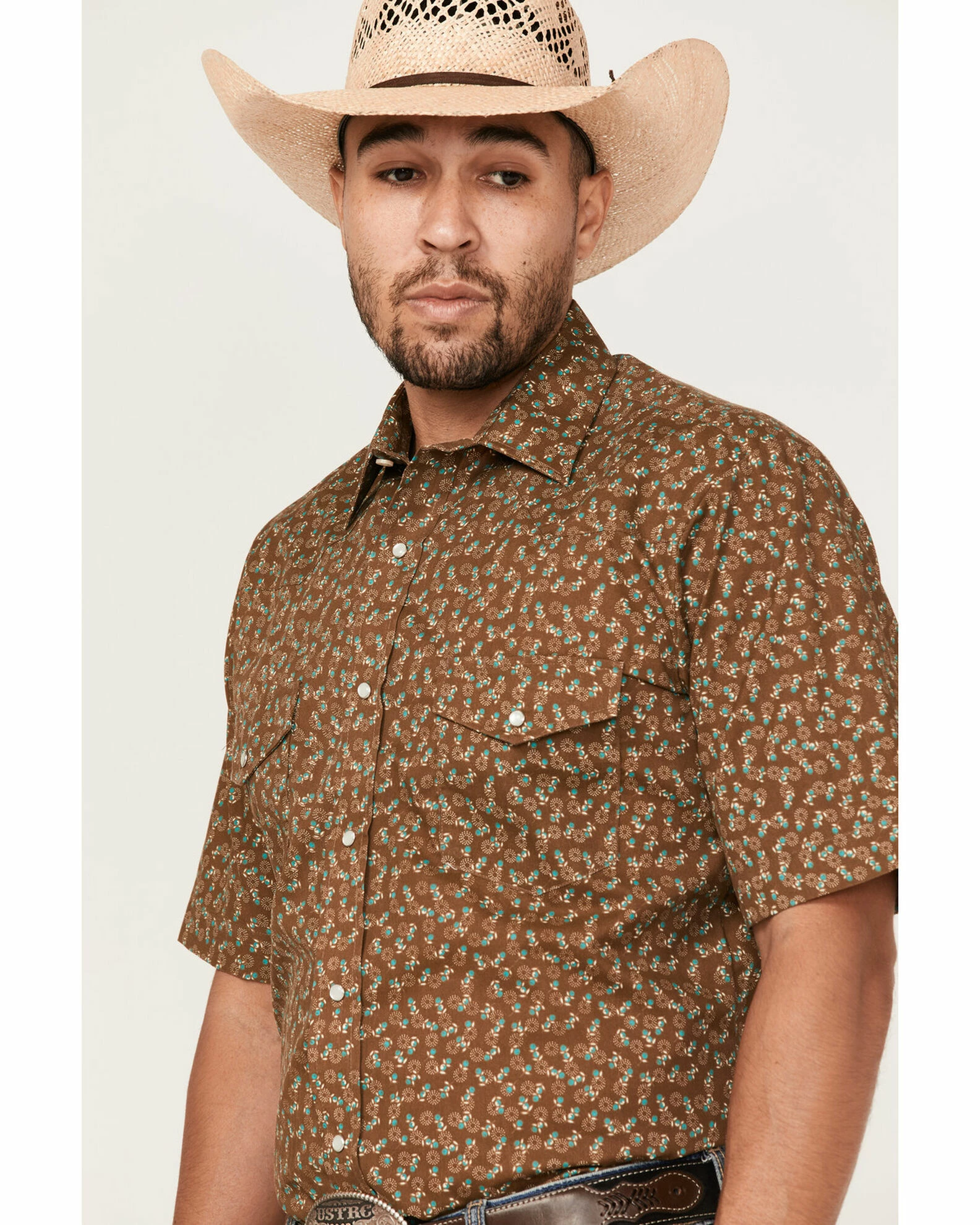 Roper Men's Classic Floral Print Short Sleeve Western Shirt 4 Roper Men's Classic Floral Print Short Sleeve Western Shirt - Image 2