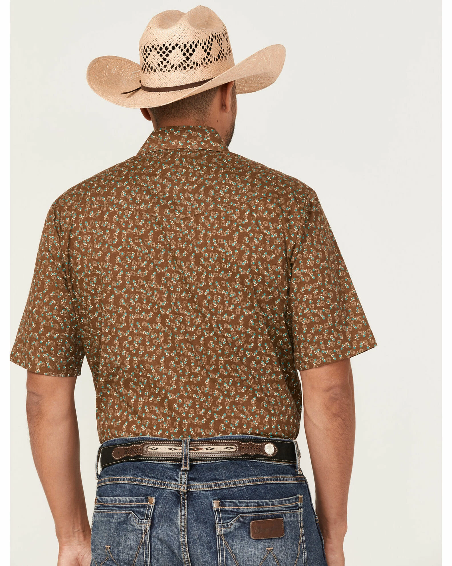 Roper Men's Classic Floral Print Short Sleeve Western Shirt 6 Roper Men's Classic Floral Print Short Sleeve Western Shirt - Image 4