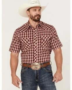 Roper Men's Classic Small Plaid Short Sleeve Western Shirt 