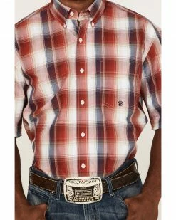 Roper Men's Liberty Bell Large Apple Plaid Short Sleeve Button-Down Western Shirt Red 9 Roper Men's Liberty Bell Large Apple Plaid Short Sleeve Button-Down Western Shirt Red -Roper Shop 2000370652 600 P3