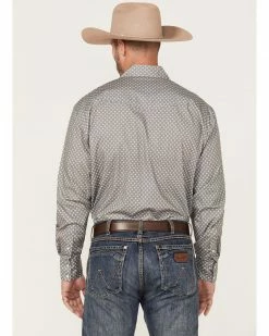 Roper Men's Setting Sun Stretch Diamond Geo Print Long Sleeve Western Shirt Grey 10 Roper Men's Setting Sun Stretch Diamond Geo Print Long Sleeve Western Shirt Grey -Roper Shop 2000370802 020 P4
