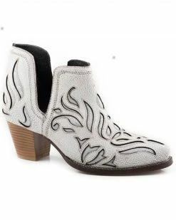 Roper Women's Rowdy Glitz Underlay Western Fashion Booties - Snip Toe 