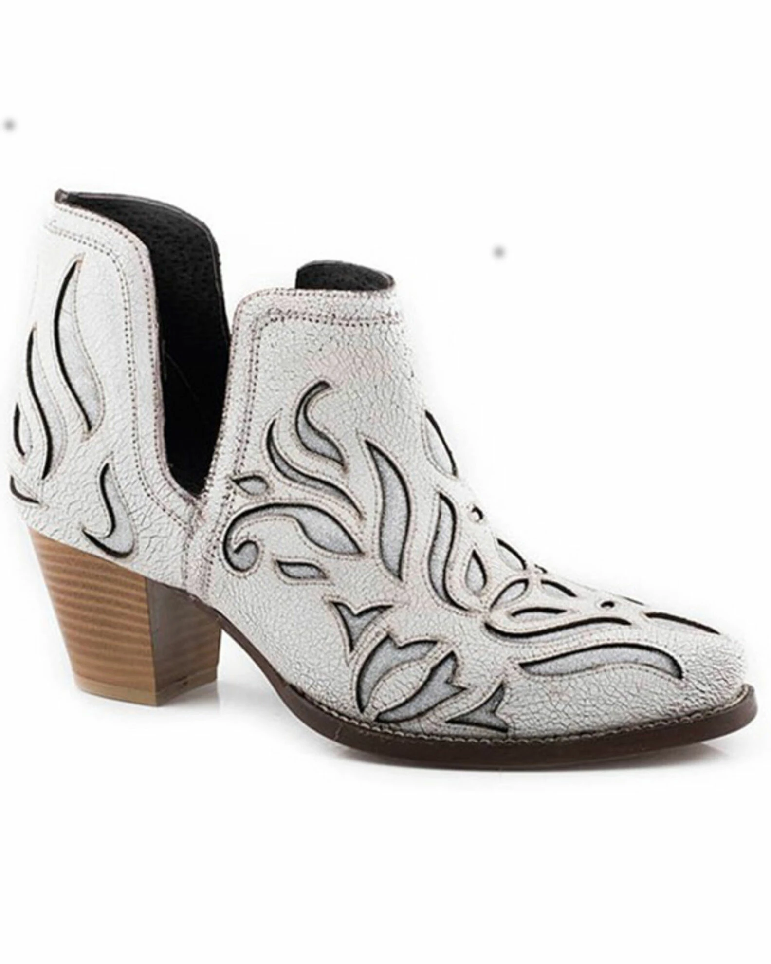 Roper Women's Rowdy Glitz Underlay Western Fashion Booties - Snip Toe 3 Roper Women's Rowdy Glitz Underlay Western Fashion Booties - Snip Toe