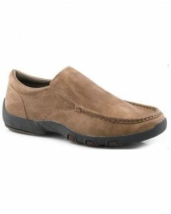 Roper Men's Trent Synthetic Slip-On Casual Driving Shoes - Moc Toe Tan