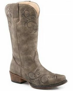 Roper Women's Riley Swirl Vintage Faux Western Boots - Snip Toe 