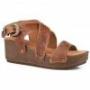 Roper Women's Diva Tooled Cross Strap Wedge Buckle Sandals 1 Roper Women's Diva Tooled Cross Strap Wedge Buckle Sandals -Roper Shop 2000377824 280 P1