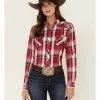 Roper Women's Plaid Print Long Sleeve Snap Western Shirt 2 Roper Women's Plaid Print Long Sleeve Snap Western Shirt -Roper Shop 2000378233 600 P1