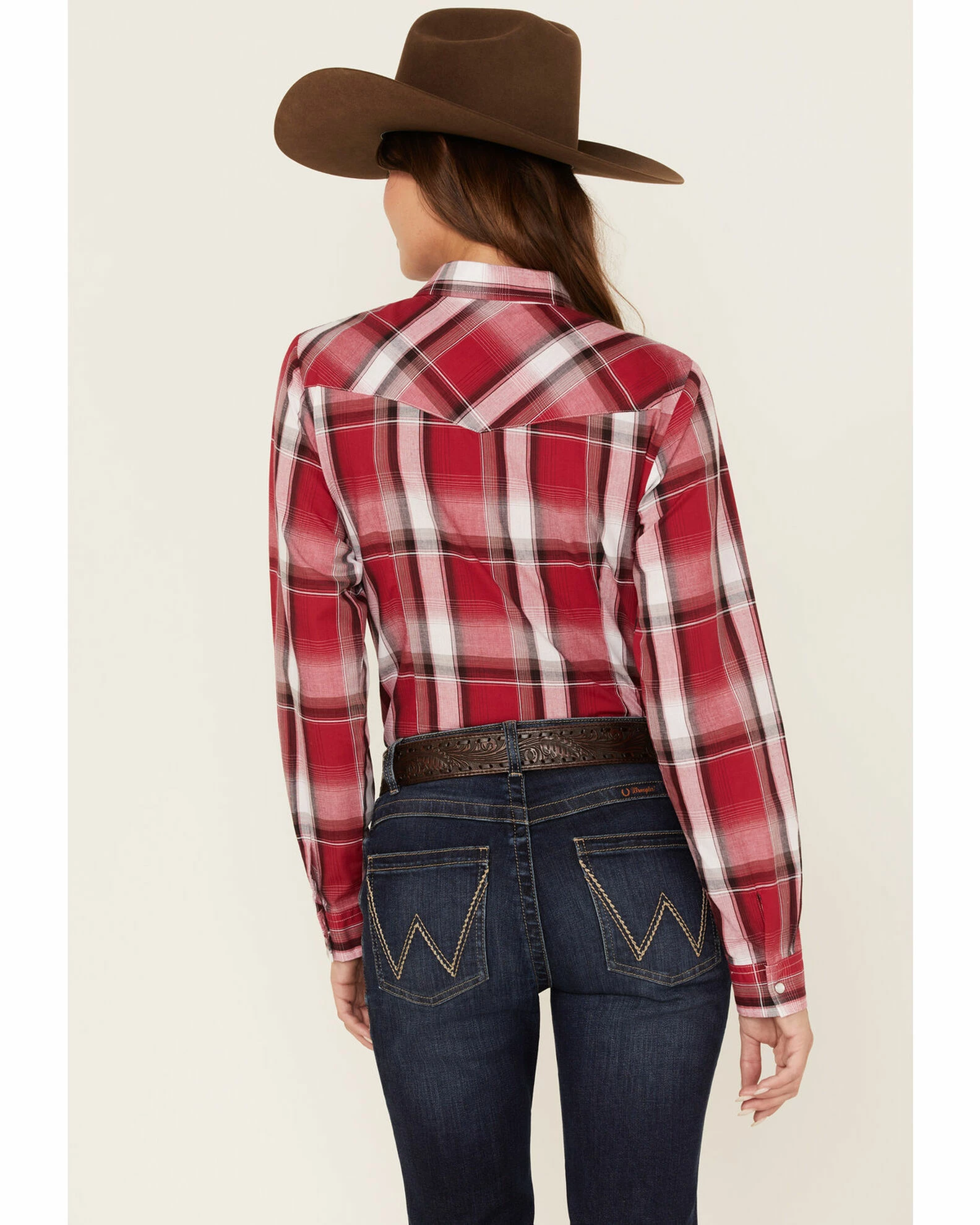 Roper Women's Plaid Print Long Sleeve Snap Western Shirt 6 Roper Women's Plaid Print Long Sleeve Snap Western Shirt - Image 4