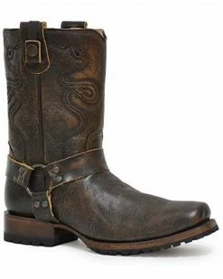 Roper Men's Biker CCS Rider Performance Western Boots - Biker Toe 