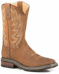 Roper Men's Work It Out Oiled Performance Leather Western Boots - Square Toe 
