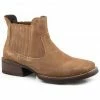 Roper Men's Lucas Romeo Cow Suede Performance Western Ankle Boots - Square Toe  Tan -Roper Shop 2000379052 280 P1