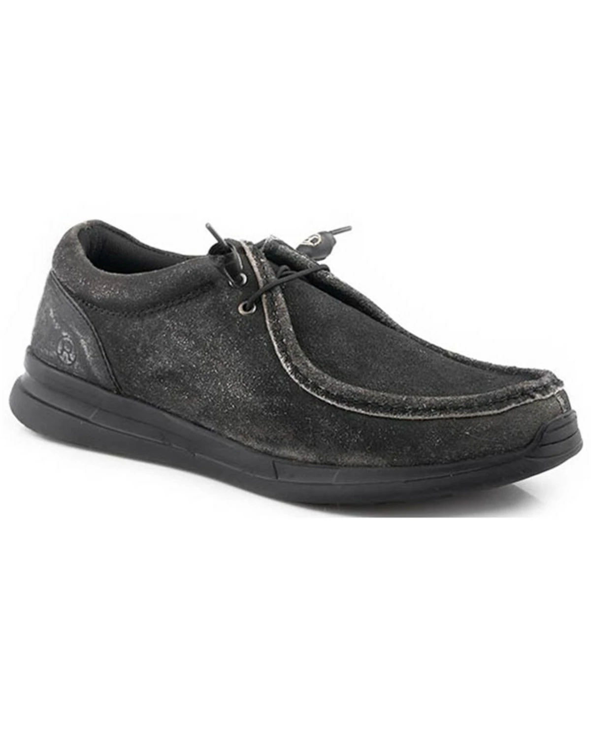 Roper Men's Chillin Low Eyelet Chukka Lace-Up Casual Shoes - Moc Toe Black 4 Roper Men's Chillin Low Eyelet Chukka Lace-Up Casual Shoes - Moc Toe Black - Image 2