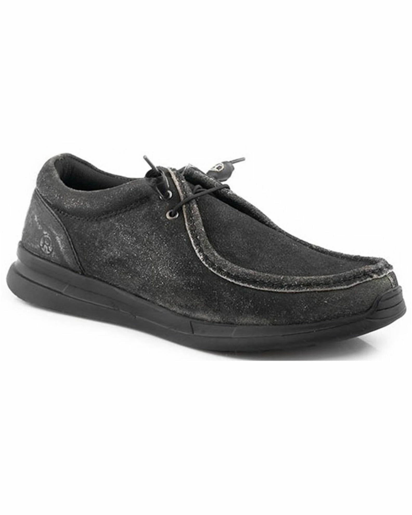 Roper Men's Chillin Low Eyelet Chukka Lace-Up Casual Shoes - Moc Toe Black 3 Roper Men's Chillin Low Eyelet Chukka Lace-Up Casual Shoes - Moc Toe Black
