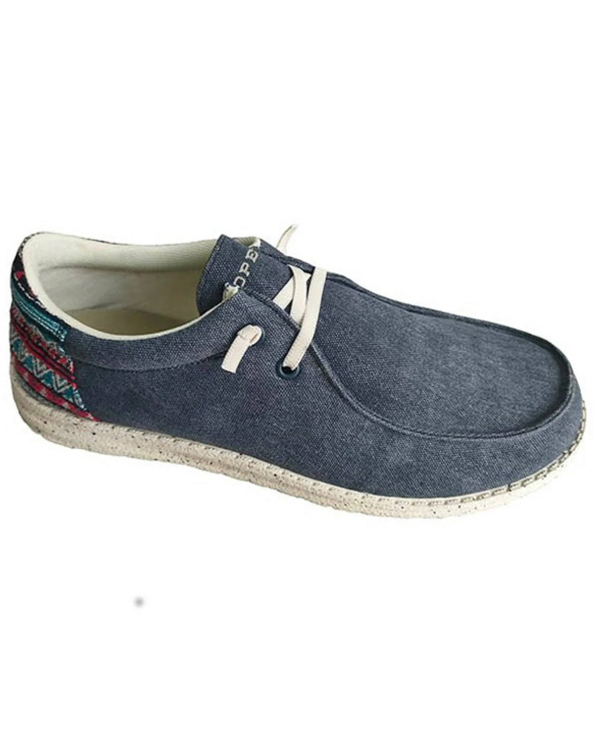 Roper Men's Hang Loose Southwestern Heel Casual Lace-Up Chukka Shoes - Moc Toe Blue 5 Roper Men's Hang Loose Southwestern Heel Casual Lace-Up Chukka Shoes - Moc Toe Blue - Image 3