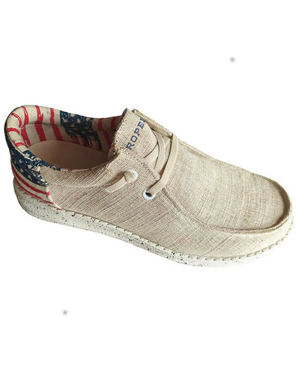 Roper Men's Hang Loose Flag Heel Casual Lace-Up Chukka Shoes - Moc Toe Tan 5 Roper Men's Hang Loose Flag Heel Casual Lace-Up Chukka Shoes - Moc Toe Tan - Image 3