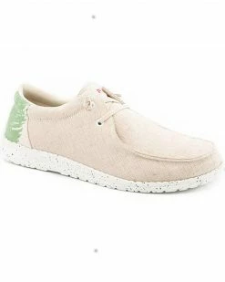 Roper Men's Hang Loose Mexico Flag Low Lace-Up Casual Chukka Shoes - Moc Toe  Tan