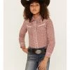 Roper Girls' Ditsy Floral Print Long Sleeve Snap Retro Western Shirt Red 2 Roper Girls' Ditsy Floral Print Long Sleeve Snap Retro Western Shirt Red -Roper Shop 2000379167 600 P1