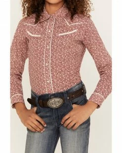Roper Girls' Ditsy Floral Print Long Sleeve Snap Retro Western Shirt Red 9 Roper Girls' Ditsy Floral Print Long Sleeve Snap Retro Western Shirt Red -Roper Shop 2000379167 600 P3