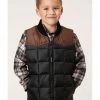 Roper Boys' Color Block Quilted Puffer Zip Vest Black 1 Roper Boys' Color Block Quilted Puffer Zip Vest Black -Roper Shop 2000379278 001 P1