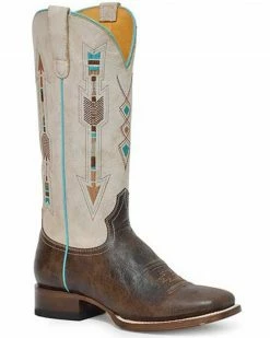 Roper Women's Arrows Embroidered Vintage Western Boots - Square Toe 