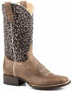 Roper Women's Cheetah Print Western Fashion Boots - Square Toe