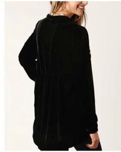 Roper Women's Long Sleeve Velvet Embroidered Tunic Black 8 Roper Women's Long Sleeve Velvet Embroidered Tunic Black -Roper Shop 2000382550 001 P3