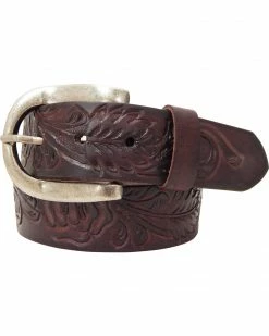 Roper Brown Women's Hand-tooled Leather Belt 7 Roper Brown Women's Hand-tooled Leather Belt -Roper Shop 2589Z4 41 P1