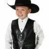 Roper Kids' Lambskin Leather Vest - 7-14 For Boys' Black 2 Roper Kids' Lambskin Leather Vest - 7-14 For Boys' Black -Roper Shop 266621 89 P1