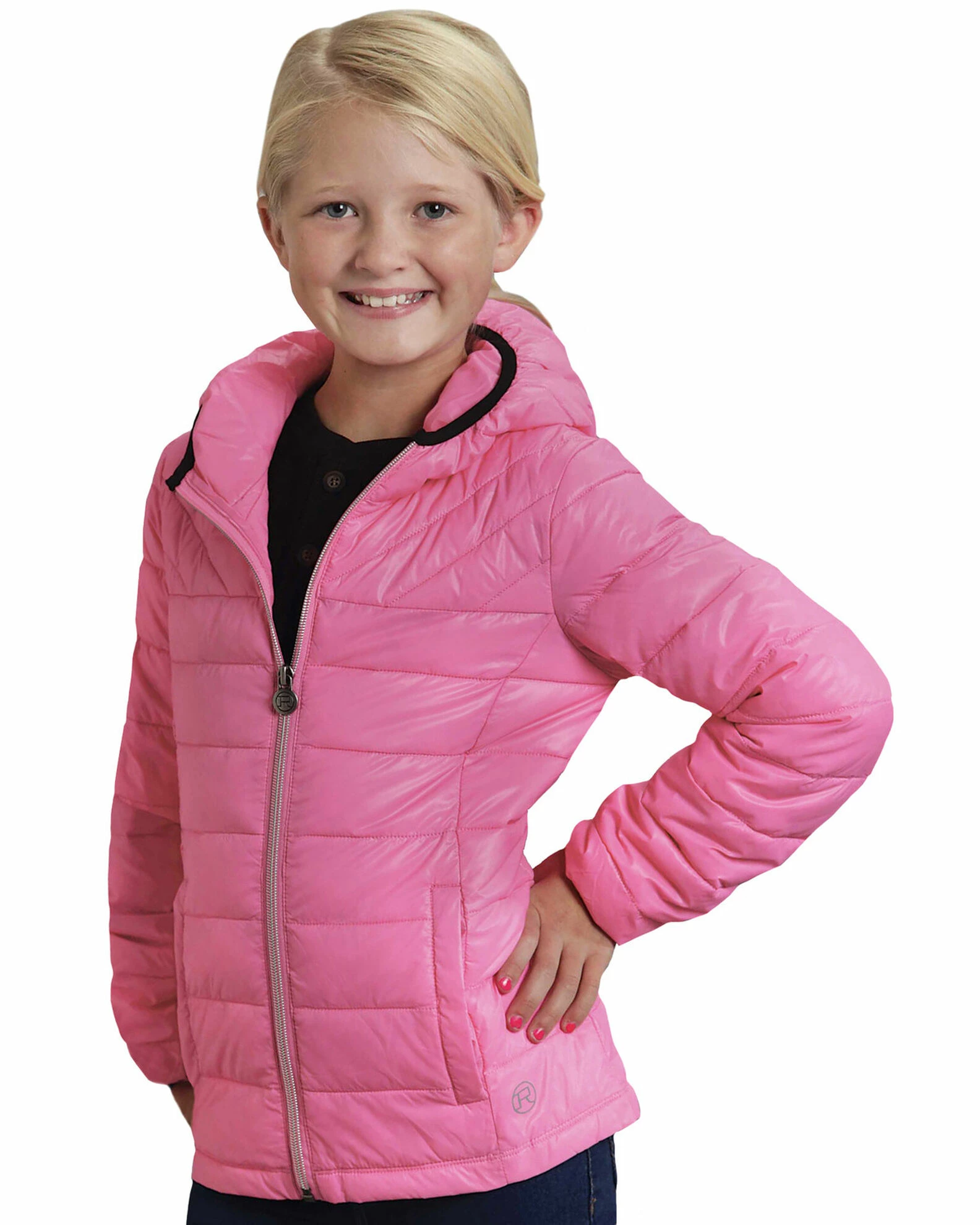 Roper Girls' RangeGear Crushable Hooded Jacket Pink 3 Roper Girls' RangeGear Crushable Hooded Jacket Pink