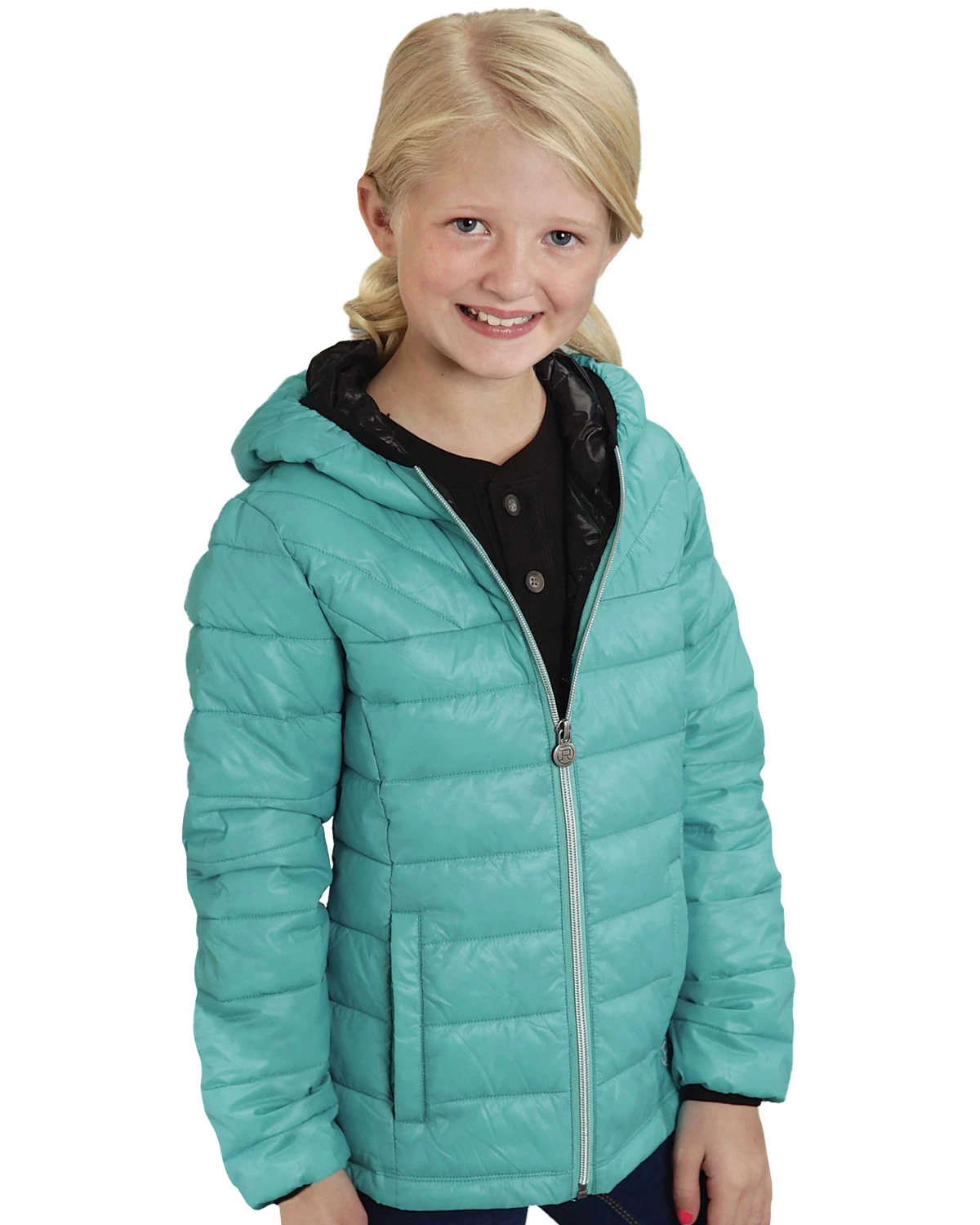 Roper Girls' RangeGear Crushable Hooded Jacket Pink 8 Roper Girls' RangeGear Crushable Hooded Jacket Pink - Image 6