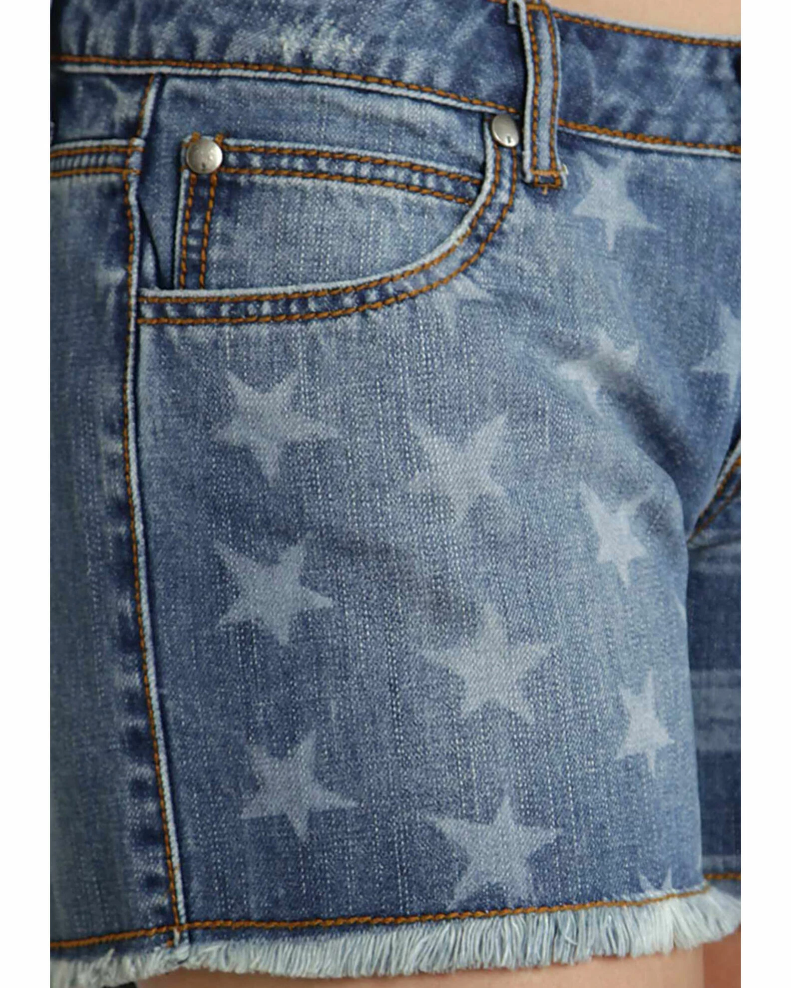 Roper Denim Boyfriend Star Print Shorts For Women's 2 Roper Denim Boyfriend Star Print Shorts For Women's - Image 2