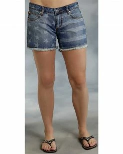 Roper Denim Boyfriend Star Print Shorts For Women's