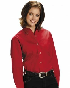 Roper Women's Amarillo Solid Button-Down Poplin Shirt - Plus Khaki -Roper Shop 364D72 70 P1