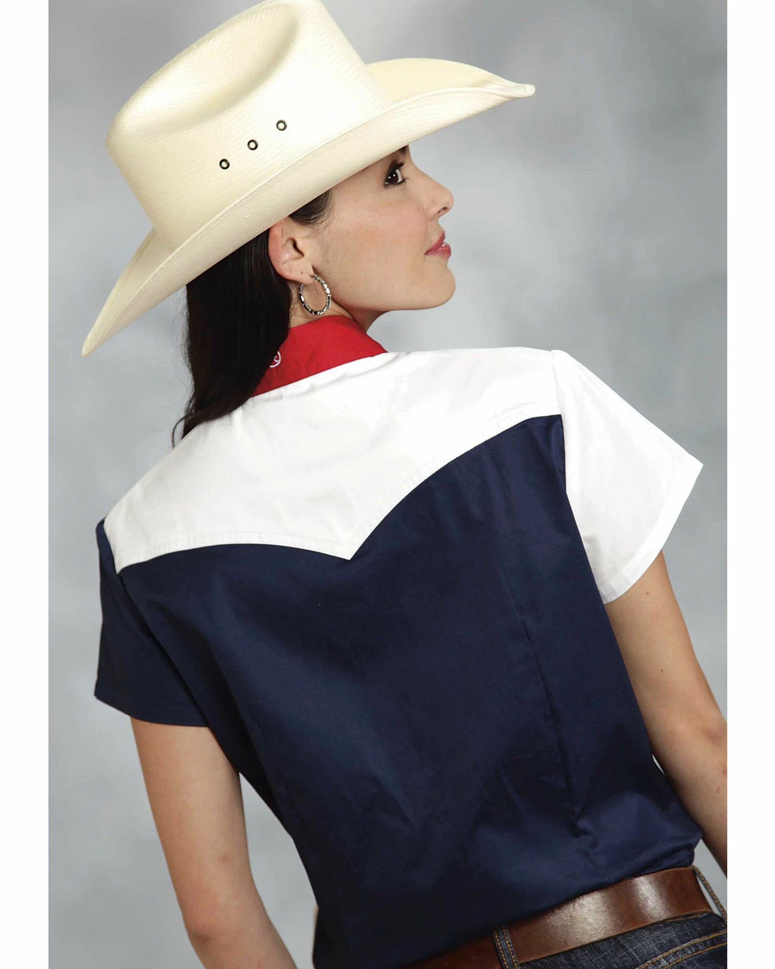 Roper Women's American Flag Short Sleeve Western Shirt Patriotic 5 Roper Women's American Flag Short Sleeve Western Shirt Patriotic - Image 3